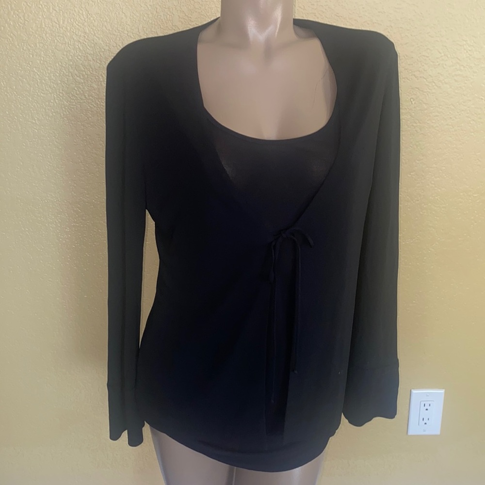 Lida Baday Black 2 Pc Top / Tank & Jacket - L